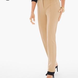 NWT CHICO'S SO SLIMMING Beige So Slimming Petite Elyse Pants Size 3 Short